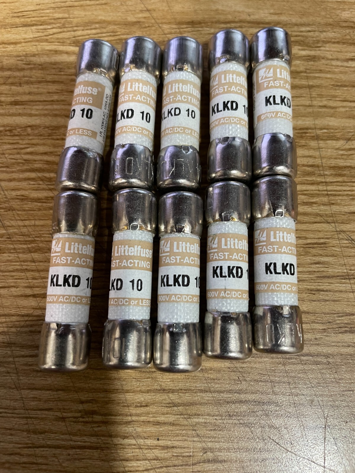 Qty 10 Littlefuse KLKD 10 10A 600V AC/DC Midget Fuses | eBay