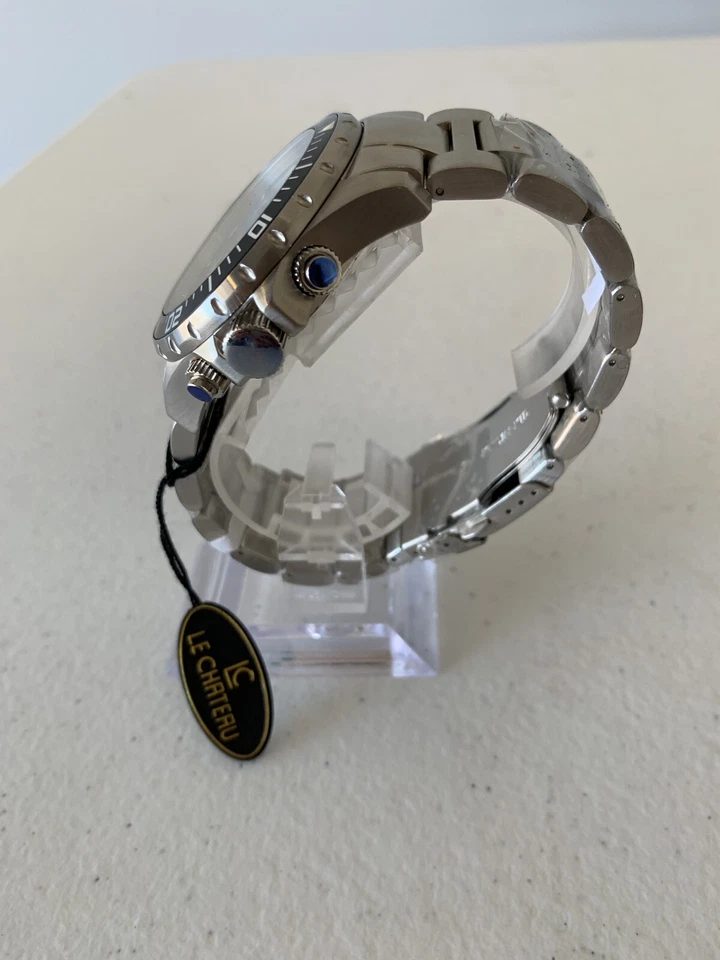 Le Chateau Men's 7072M Chronograph Stainless Steel Watch - NIB - image 3 of 4