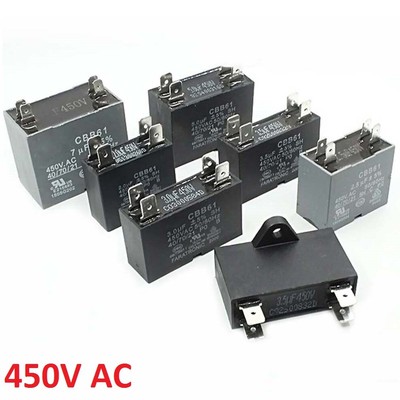 450VAC CBB61 4-Pin Klimaanlage Anlaufkondensator Motorkondensator 1.2uF Bis 12uF