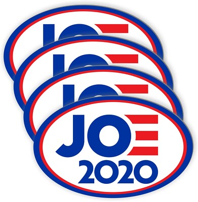 Joe Biden 2020 Election Trucks and RVs 36 Pack- 4 x 6 Oval Bumper Stickers for Cars Easy to Install Car Decal. Professionally Printed in USA with UV Resistant Inks and UV Protective Coating Joe Biden 2020 Election Trucks and RVs 36 Pack- 4 x 6 Oval Bumper Stickers for Cars Easy to Install Car Decal. Professionally Printed in USA with UV Resistant Inks and UV Protective Coating