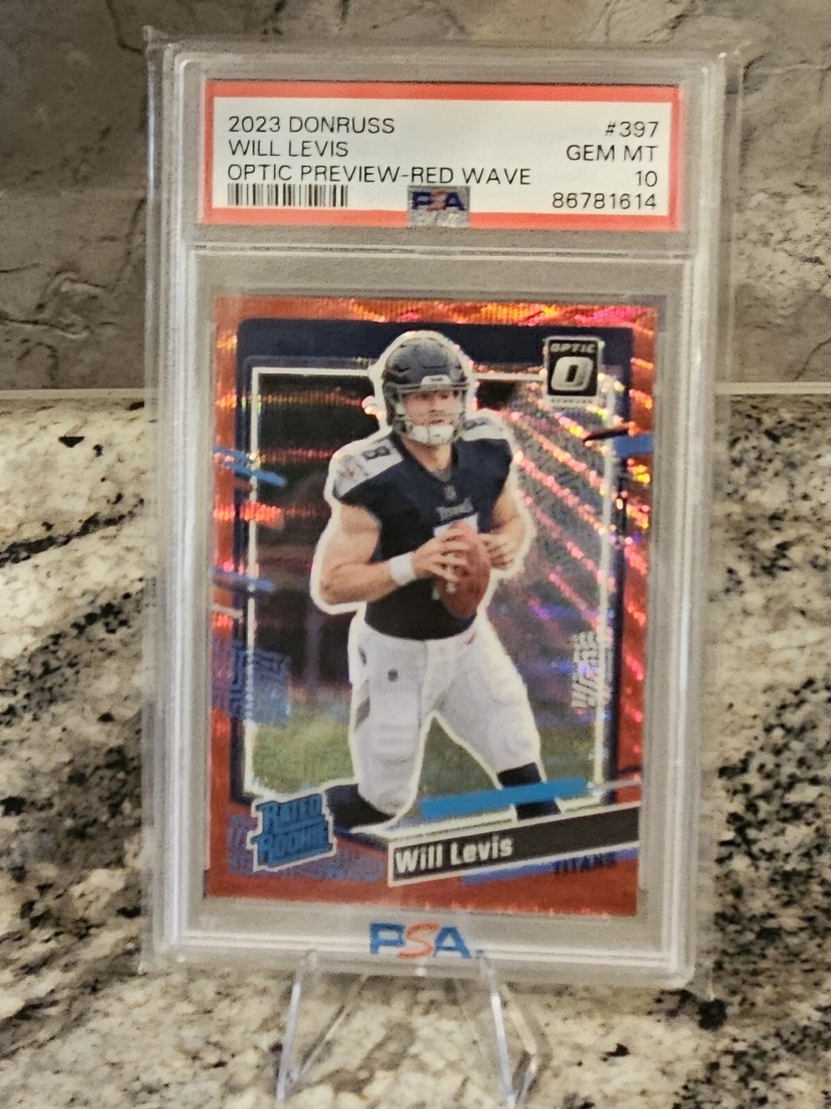 2023 Donruss Will Levis Red Wave   Optic Preview   PSA 10 POP 44