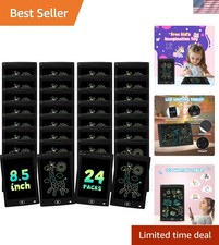 Kids' 8.5 Inch Erasable LCD Writing Tablets - 24 Count Portable Doodle Boards