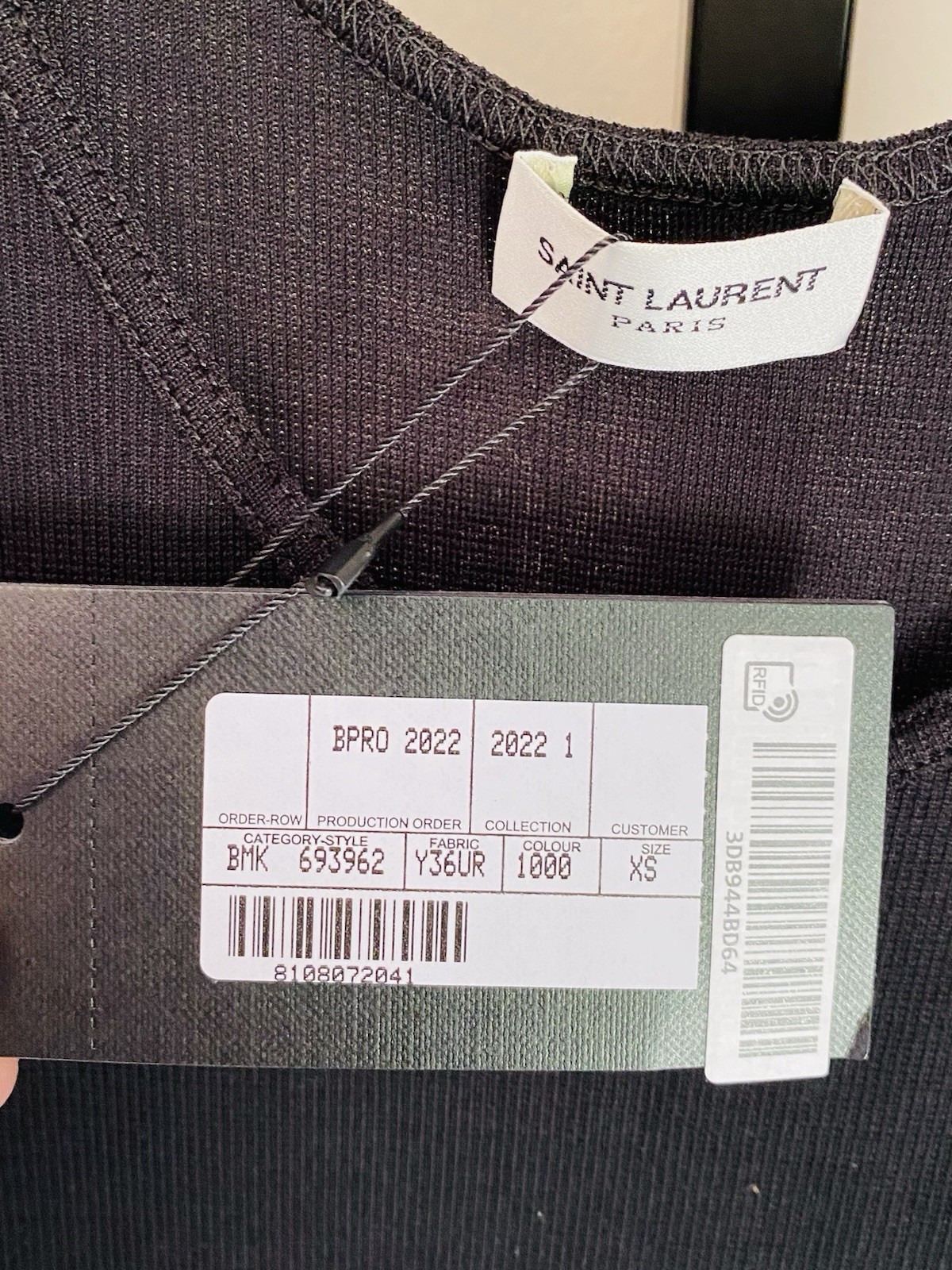 Abito tubino Saint Laurent YSL in seta a costine taglia XS $1.150 al dettaglio nuovo con etichette