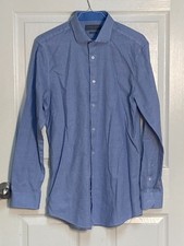Men's dress shirt by Perry Ellis Premium blue slim fit sze 15 1/2 34/35