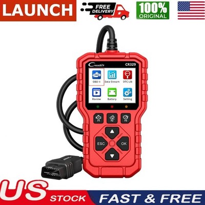 LAUNCH Creader CR329 OBD2 Scanner Passenger Car Diagnostic Scan Tool BatteryTest