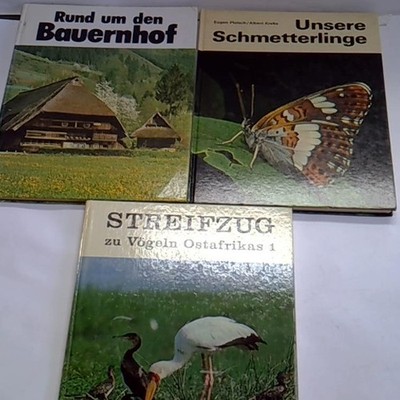3 Sammelbilderalben: Rund um den Bauernhof/ Unsere Schmetterlinge/ Streifzug zu 