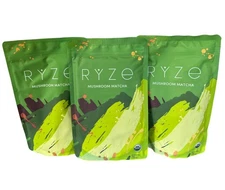 New RYZE Organic Mushroom Matcha 3 Pack with 3 RYZE Spoon 100% Authentic