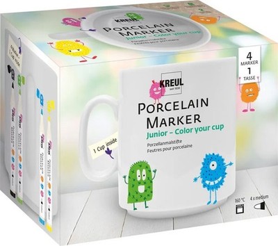 KREUL  Porcelain Marker - Junior Set mit Tasse zum Bemalen