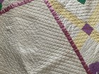vintage quilt pansiy hand stitched quilted cotton — photo 6