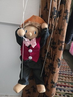Pelham Vintage Clown Marionette String Puppet