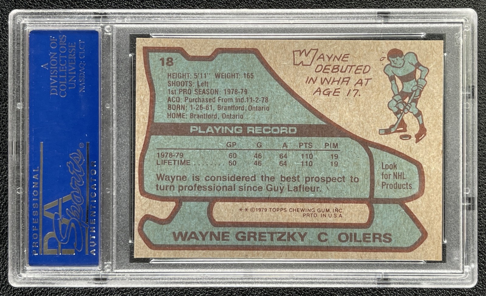 WAYNE GRETZKY PSA 7 1979-80 TOPPS #18 ROOKIE CARD RC OILERS NEAR MINT 2255 view 2