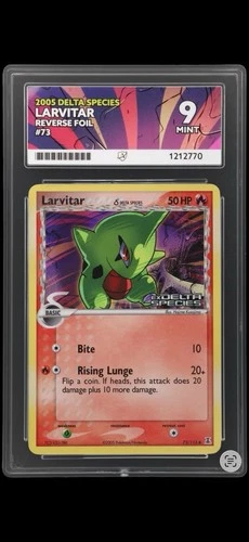 Larvitar δ Delta Species 73 ACE graded card