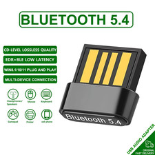 USB Bluetooth 5.4 Transmitter Wireless Adapter Compatible with Win 11/10/8.1 Lap