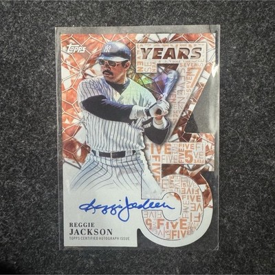 Topps 2026 75 Years Die-Cut Autograph Reggie Jackson Yankees #15/25