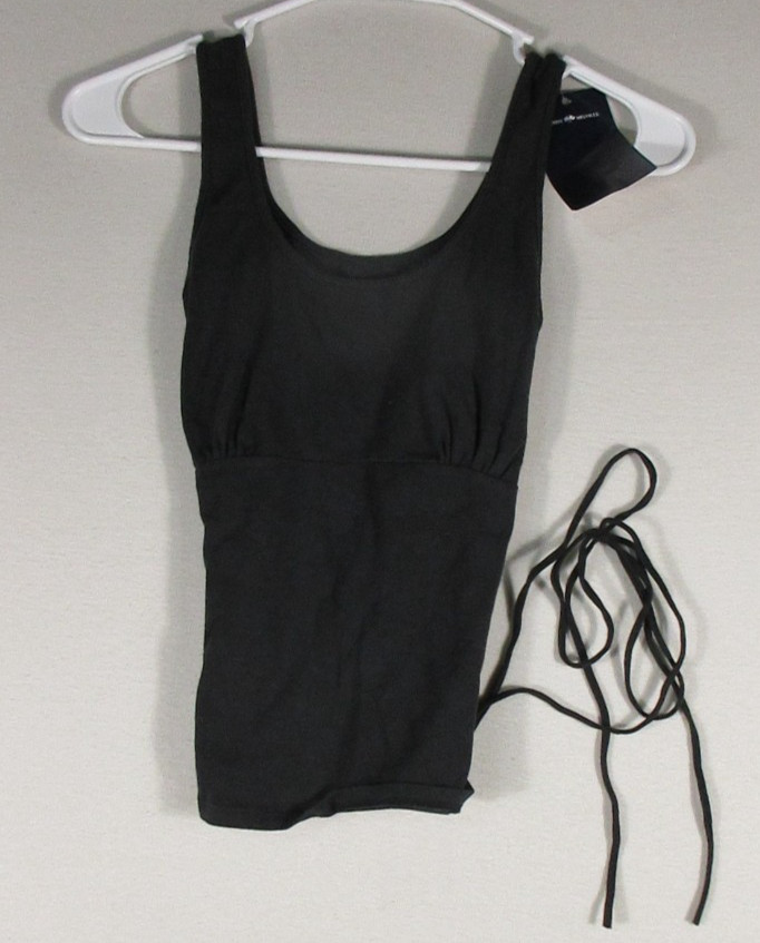 Brandy Melville Womens Scoop Neck Cotton Tank Top Sleeveless One Size Black