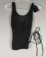 Brandy Melville Womens Scoop Neck Cotton Tank Top Sleeveless One Size Black