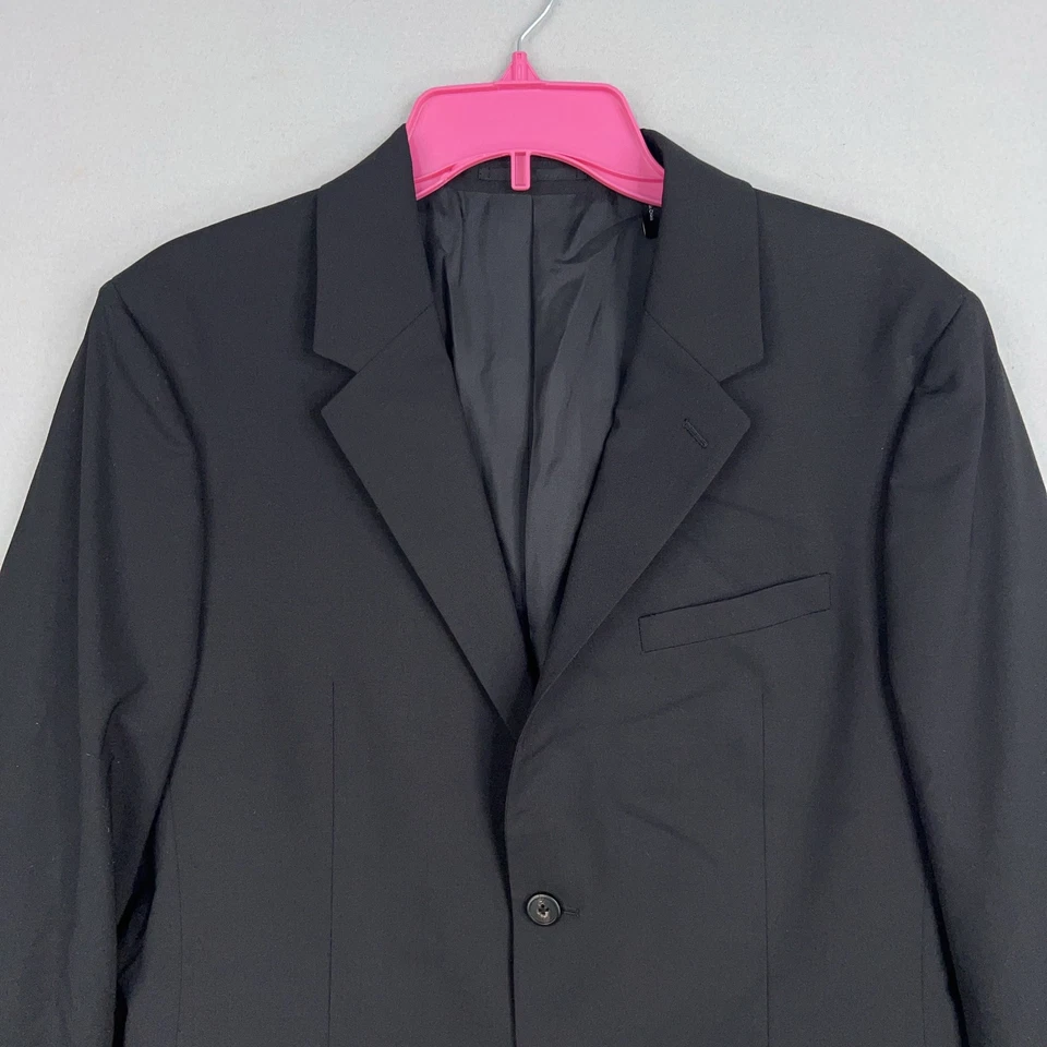 Blazer Theory Para Hombres 42 R Negro Cámaras Nuevo Sastre 2 Botones Chaqueta de Lana Virgen Foto 2 de 4