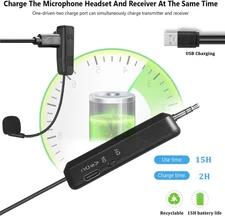 Wireless Microphone System 4 People 2.4G Wireless Headset Mics Handheld Mics 2