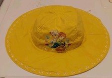 Disney Store FROZEN Yellow Beach Hat - Elsa and Anna - Size XS/S (3-6)