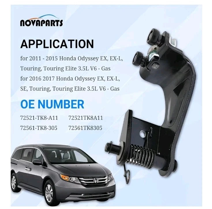 Rodillo de puerta corredera lateral izquierda y derecha Honda Odyssey 2011-2017 3,5 L  Foto 3 de 4