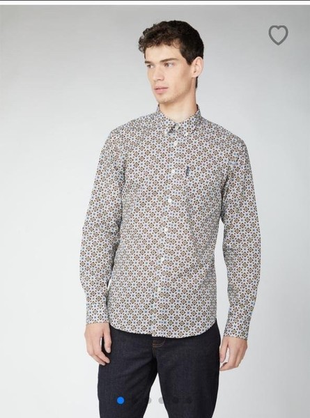Men Ben Sherman Shirt Grey Cotton 38 / M / 46 #5RK2