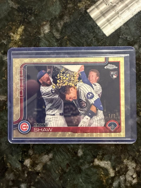 2025 Topps Chrome Update Image Variation Matt Shaw Superfractor #1/1 RC #USC196