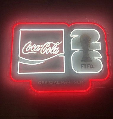 COCA COLA FIFA World Cup 2026 LED Neon Sign OFFICIAL PARTNER GENUINE