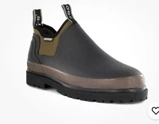 Bogs Mens Black Rubber Tillamook Bay Slip-On Shoes WaterProof size 9