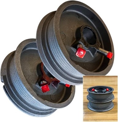 Garage Door Cable Drums Set   Compatible with Chamberlain & Roll Up Garage Doo