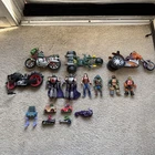 Teenage Mutant Ninja Turtles TMNT miscellaneous Lot Of 12 Figures, 4 Vehicles,