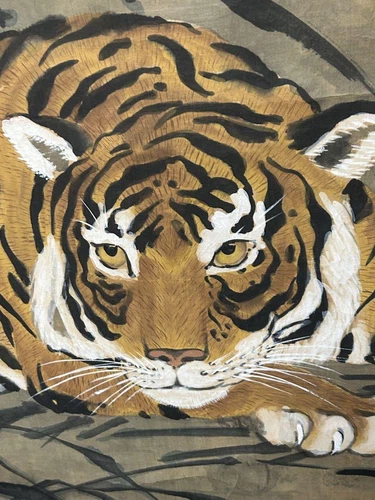 Tiger Hanging Scroll With Box - Picture 12 of 16