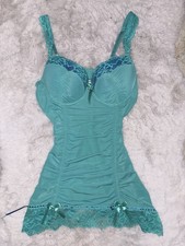 Native Intimates Turquoise Underwired Teddy Adjustable Strap Bow