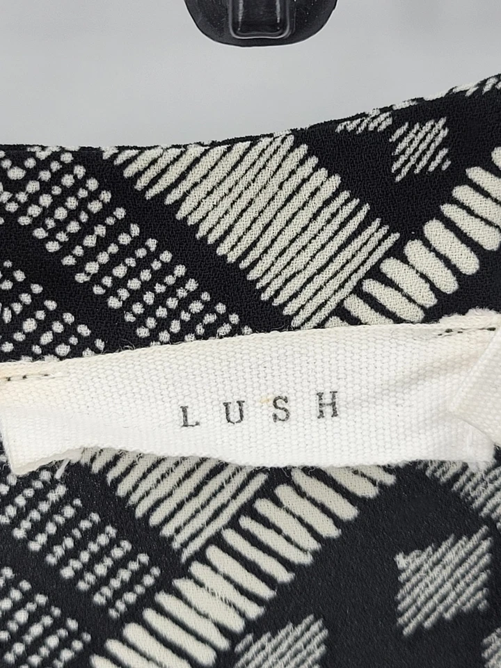 Top exuberante antropología para mujer mediano negro tostado geo estampado túnica larga festival Boh Foto 3 de 4