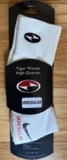 Vintage Nike Tiger Woods High Quarter Socks Augusta Masters 90's Golf New