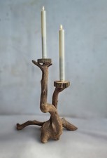 Driftwood Candle holder, Candelabra, Drift wood Table Centre, with LED candles
