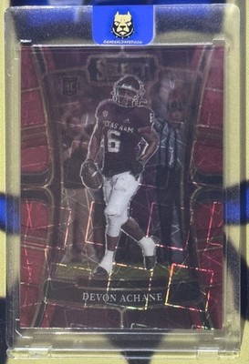 2023 Panini Select Draft Picks - Concourse De'Von Achane #20 Red Lazer Prizm