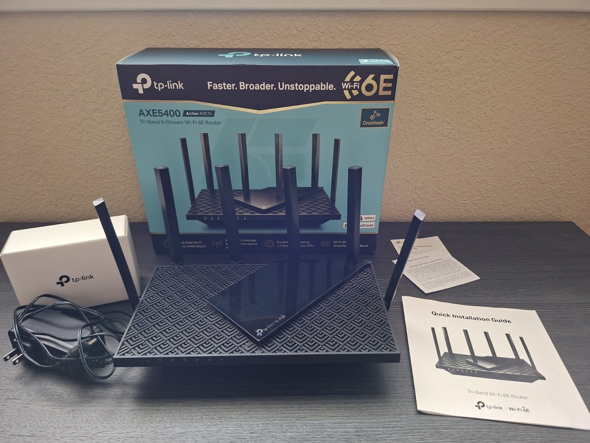 TP-Link Archer AXE75 AXE5400 Tri Band 6 Stream WiFi 6E Router one 
