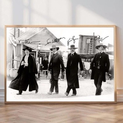 Vintage Tombstone Movie Poster, Wyatt Earp, Doc Holliday & Earp Brothers Walking