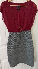 Women’s Dress Size 6 Sheer Polka Dot Necklace En Focus Studio