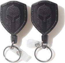 Cool Spartan Design Retractable Badge Reels Keychain Heavy Duty, Badge Holder Re