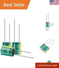 Reliable 10-Pack 50V 220uF Aluminum Electrolytic Capacitors - Long Life Design