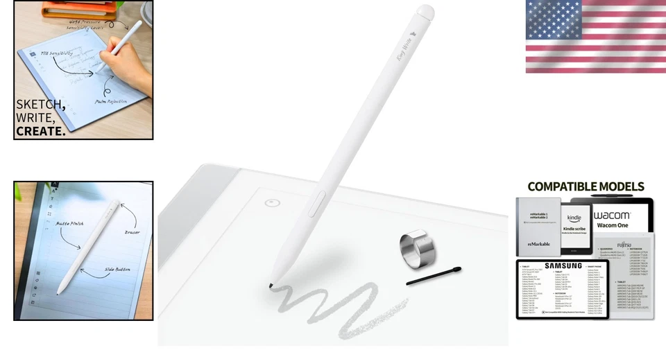 Palm Rejection Digital Eraser Pen for Kindle Scribe - Image 2 of 4