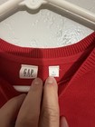 Gap Kids Girls Red Knit Pullover Sweater Long Sleeve Sequin Dog, Size L — photo 4