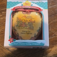 Precious Moments Heart Shaped Christmas Hanging Ornament Multicolor 1995