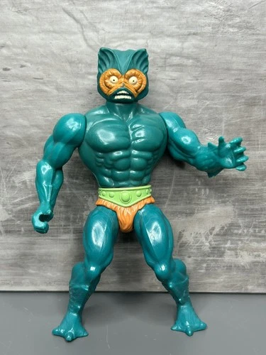 Vintage 1981 MOTU MER-MAN HE-MAN Masters Of The Universe Action Figure Soft Head