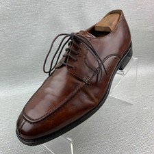 Bostonian Oxford Brown Leather Round Split Apron Toe Lace Up Shoes Size 10W