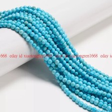 Fashion Pretty Blue Turquoise Smooth Round Beads 2mm 3mm 4mm 15" Strand