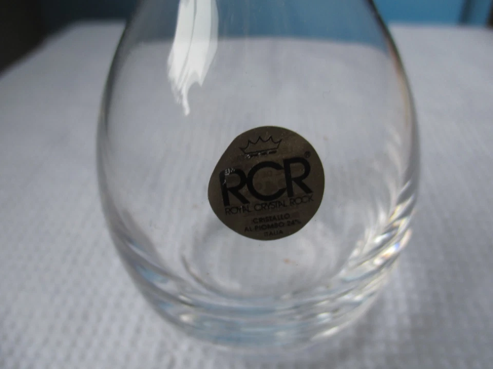 Glas-Vase  von RCR ROYAL CRYSTAL ROCK Cristallo AL PIOMBO 24%   ITALIA 13cm hoch - Bild 2 von 2