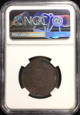1842 CANADA 1/2 PENNY PC-1A2 BANK M. TOKEN XF DETS. NGC, MEDIUM