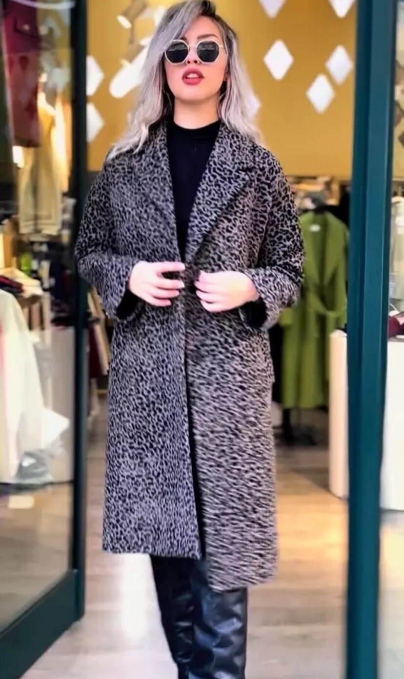 ALTRA CAPPOTTO ZARA STAMPA ANIMALIER MISTO LANA COLLEZIONE ZW LEOPARDATO FW24 25 M 8340 701